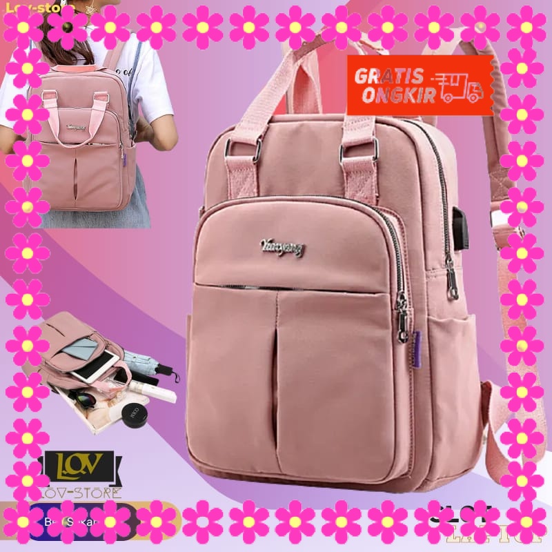 RANSEL BESAR KECIL MUAT BANYAK PRIA WANITA STYLE KOREA / Tas Ransel Wanita Tas Laptop Wanita Tas Kul