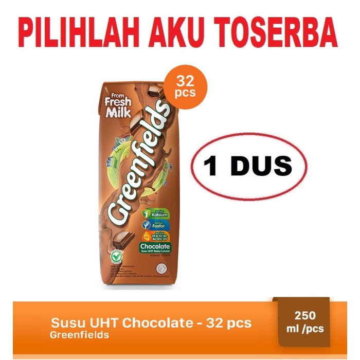

Susu Greenfields CHOCOLATE 250 ml - ( HARGA 1 DUS ISI 32 )