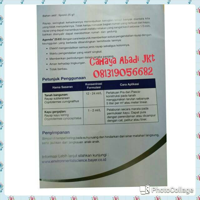 Anti Rayap Agenda 25EC / Anti Rayap Agenda 100ml