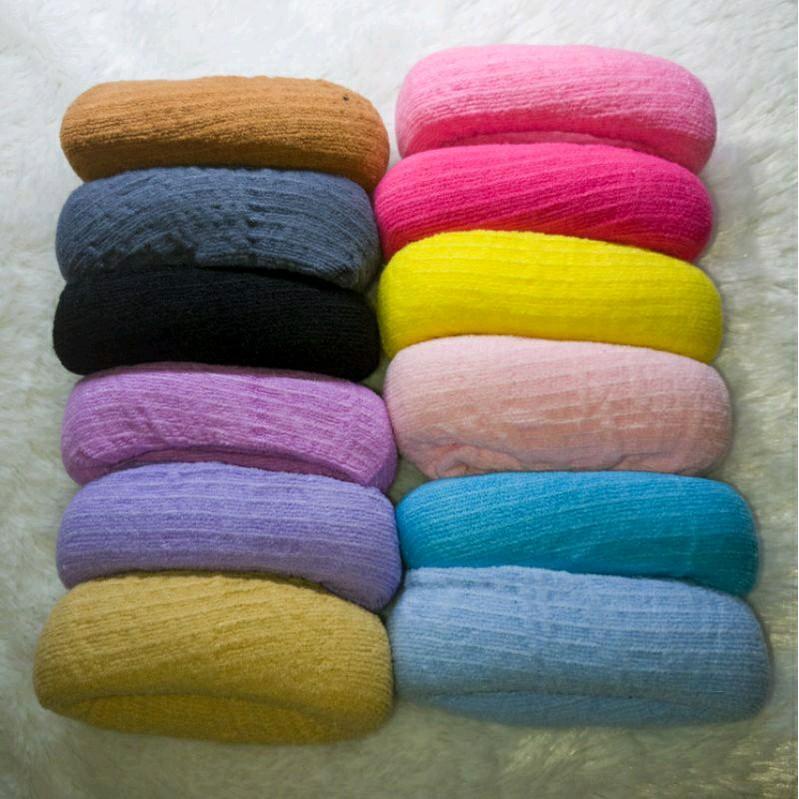 Ikat Rambut Donat Jumbo, Ikat Rambut Donat Gemblong Biru Hitam