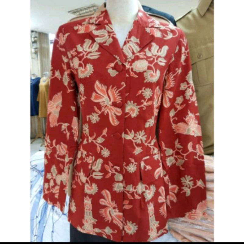 Seragam Guru Batik DWP Dharma Pria Wanita Persatuan Resmi - Bahan Adem, Lengan Panjang, Siap Pakai