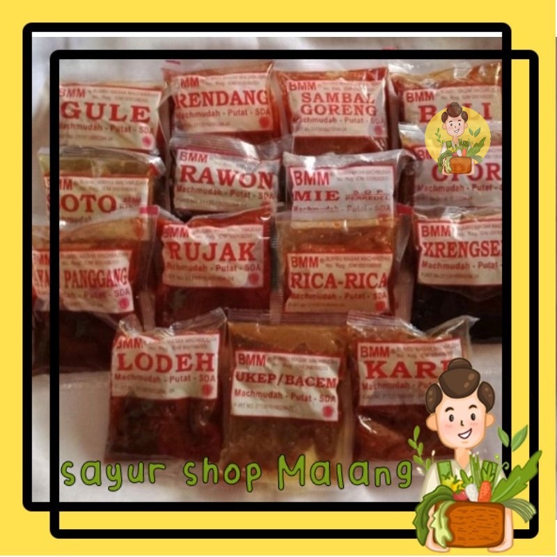 

Aneka Bumbu Mahmuda / Bumbu Instan Mahmudah / Machmudah - Sayur Instan Segar Malang
