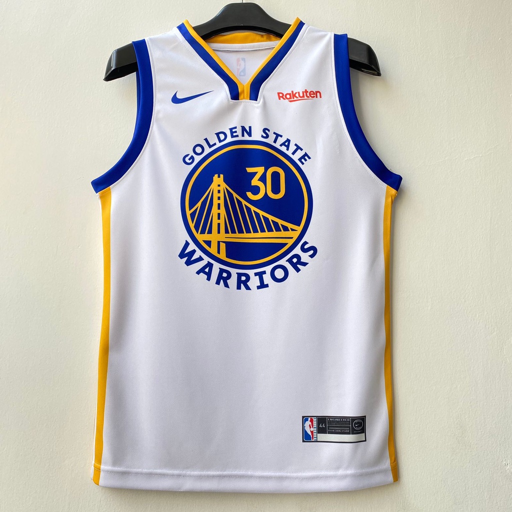 JERSEY BASKET STEPHEN CURRY GSW WARRIORS #30 WHITE PUTIH NBA SWINGMAN REVO REVO30 KAOS GAMETIME BAJU ATASAN