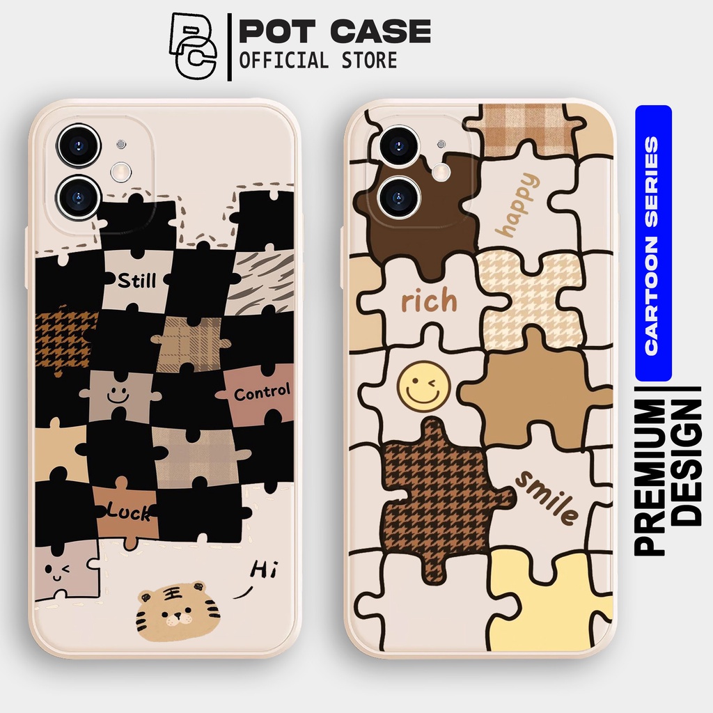 Case Puzzle PO519 Vivo Y12 Y17 Y12S Y20 Y30 Y50 Y19 Y15S Y21 Y33S Y22 S1 V15 V20 V23e Softcase Silik
