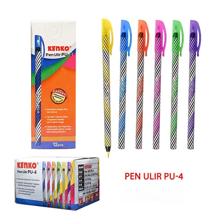 

MJ Bolpen KENKO ULIR (12pc) / Balpen/Pulpen/Ballpoint/Pen/Pena