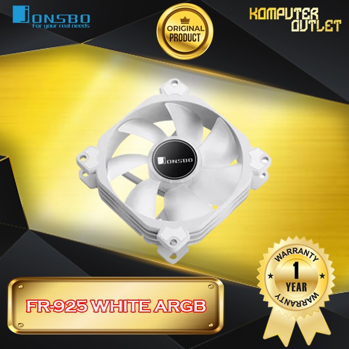 JONSBO FR-925 WHITE ARGB - FAN CASING ARGB 9CM / 92MM WHITE