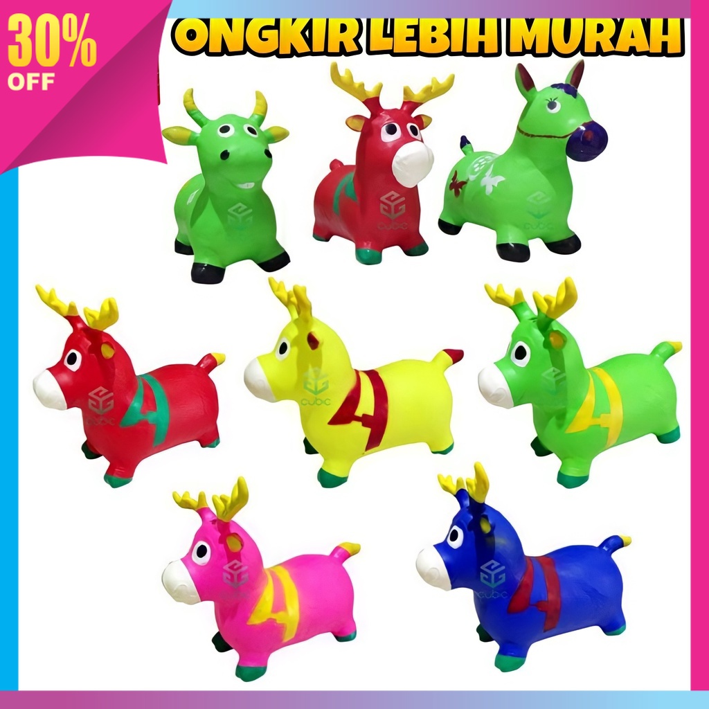 ⭐⭐⭐⭐⭐ Mainan Anak Murah Lucu Unik Barang Awet - ( BISA COD ) Promo Mainan Anak Jumping Animal / Kuda