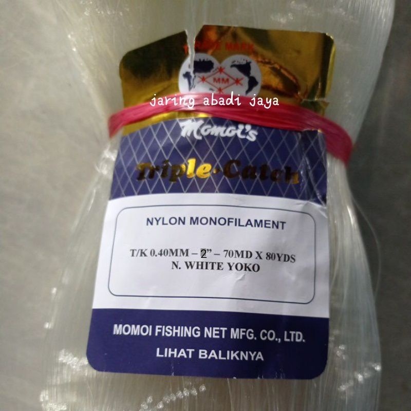 JARING IKAN MOMOI 2 INCHI 0.40 70MD/80YDS YOKO PUKAT JALA JARING MOMOI