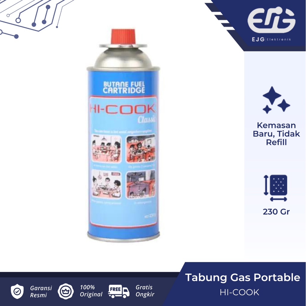 GAS TABUNG HI-COOK / GAS TABUNG PORTABLE HI-COOK