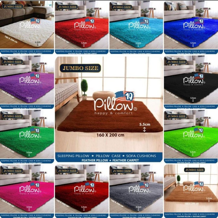 KASUR KARPET BULU RASFUR PILLOW 160×200 BONUS BANTAL BULU 2 BH