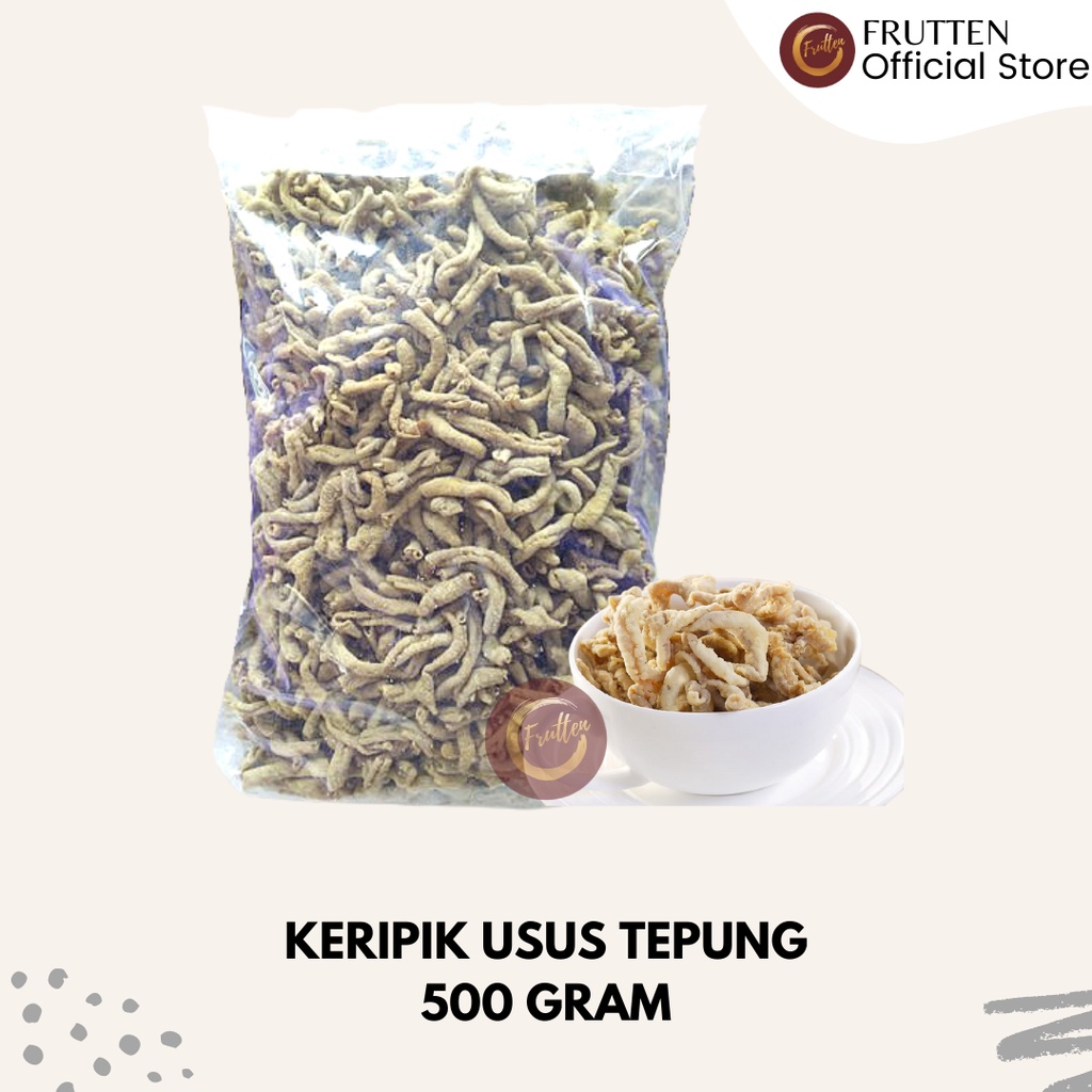 

(BISA COD) Keripik Kripik Usus Tepung 500 Gr Gurih Renyah Original