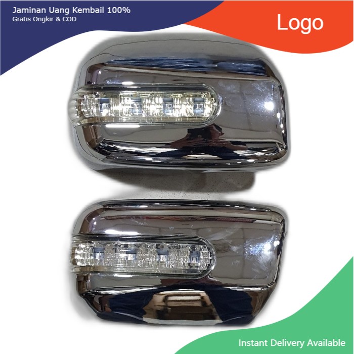 Cover spion chrome model kancing+lampu besar All new avanza 2012-2018. Aksesoris mobil