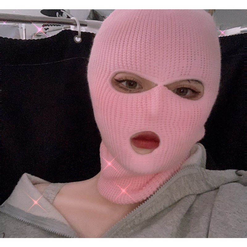 SEBO /KETHU LUBANG 3/MASKER NINJA /TREND TIKTOK /BUFF /MASKER VIRAL /TOPI TERLARIS Topi Narsis