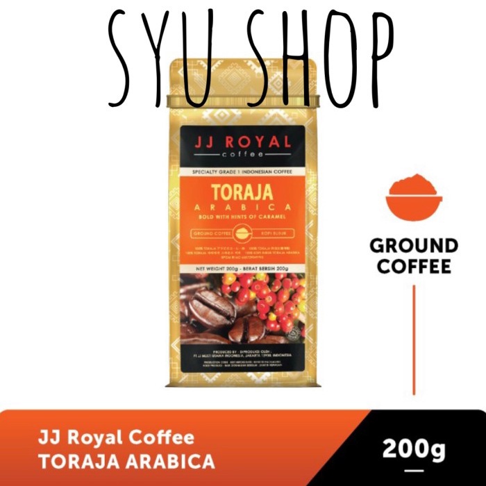 

JJ Royal Ground Coffee Toraja Arabica 200 gr kopi bubuk