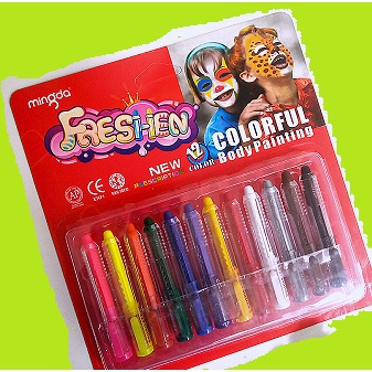 

MINGDA FRESHEN face painting 12 crayon wajah - aman untuk anak Karnaval Halloween