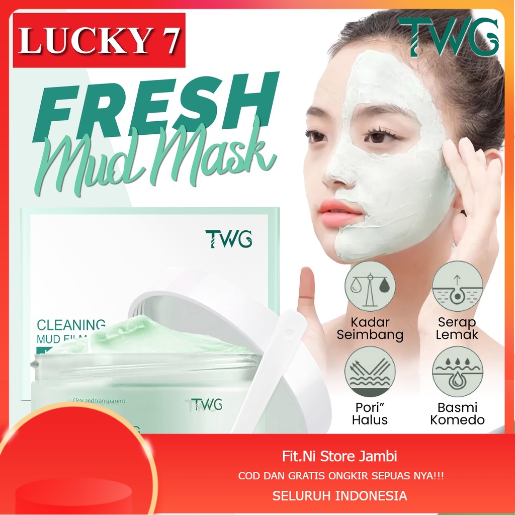 TWG Mugwort Mud Mask Salicylic Masker Lumpur Green Tea Pembersihan Komedo
