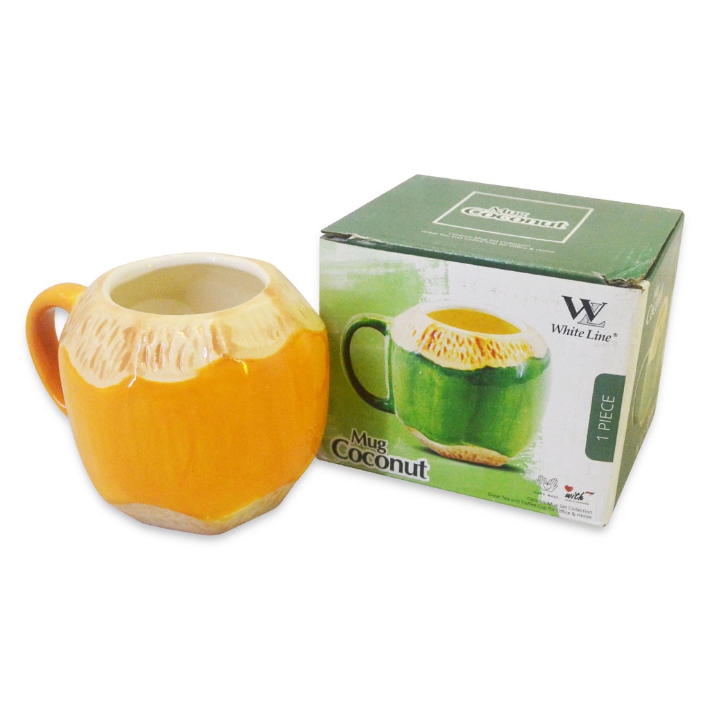 Mug Keramik Coconut Aestethic Mug Kelapa