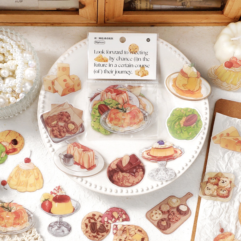 

[HARU] Tuesday Coffee Date Sticker Dessert Cake Diary Stickers Stiker Jurnal