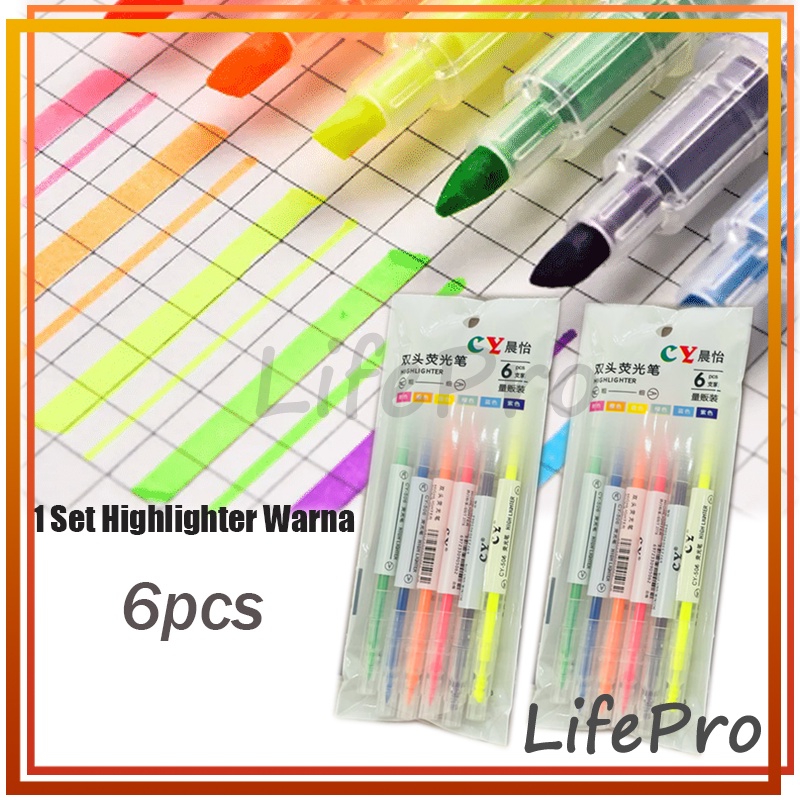 

Set Stabilo Warna Isi 6 in 1 / Set Highlighter Warna / 1 Set Stabilo Warna Warni / Highlighter Warna Warni / 1 Set Highlighter Warna