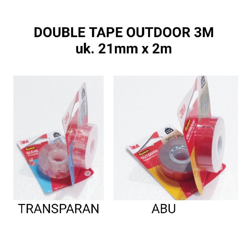 

Double Tape 3M Outdoor 21mm x 2m USA Scotch VHB 4011 Original ABU dan Transparan