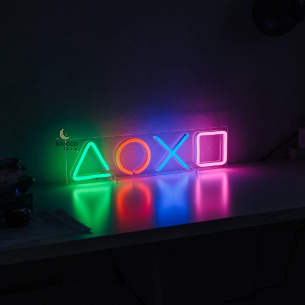 Lampu Hias Neon Flex Sign Game Playstation Icon - Lampu Keren Aesthetic Setup PC Decor Gaming stik P