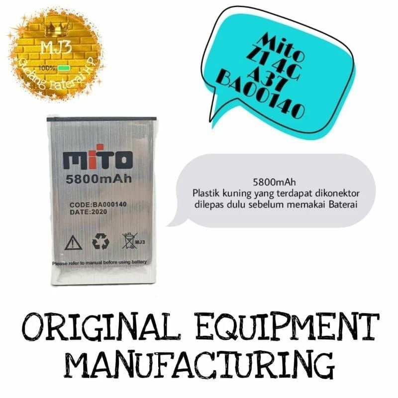 Baterai Batrey  Mito Original Mito BA000140 A37 Z1 4G BA-00149