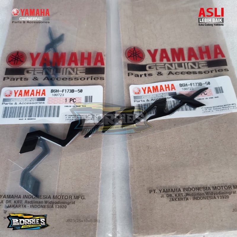 sticker Emblem 3D logo body Nmax N-Max New Hitam B6H-F173B-50
