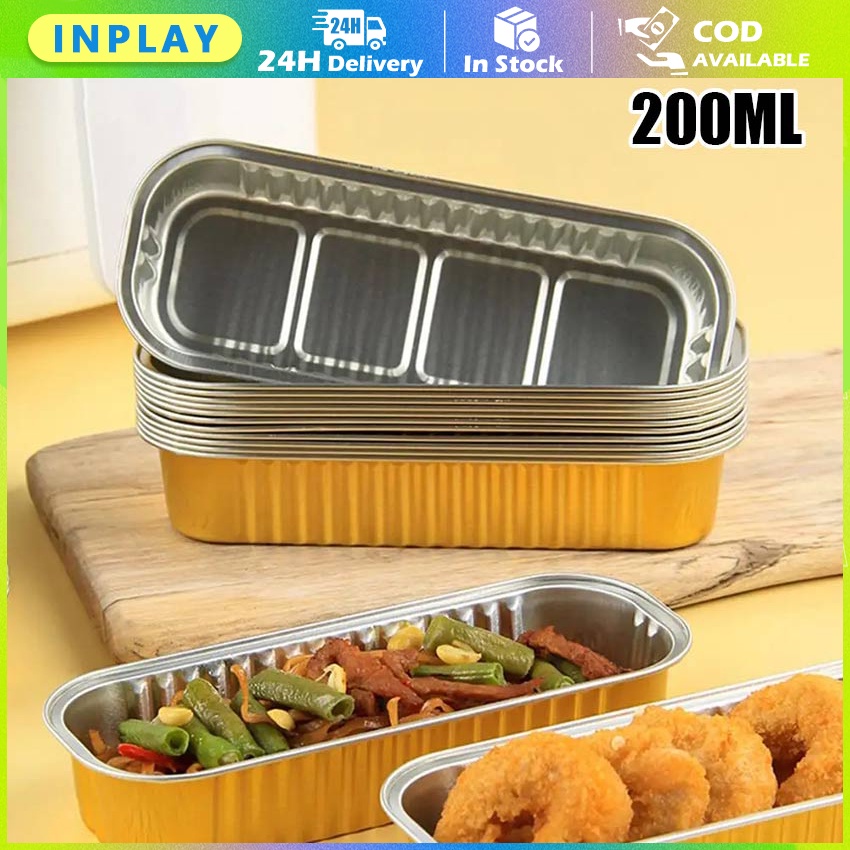 5/10Pcs Aluminium Foil Kotak Persegi Panjang Cup / Aluminium Foil Cup Tray