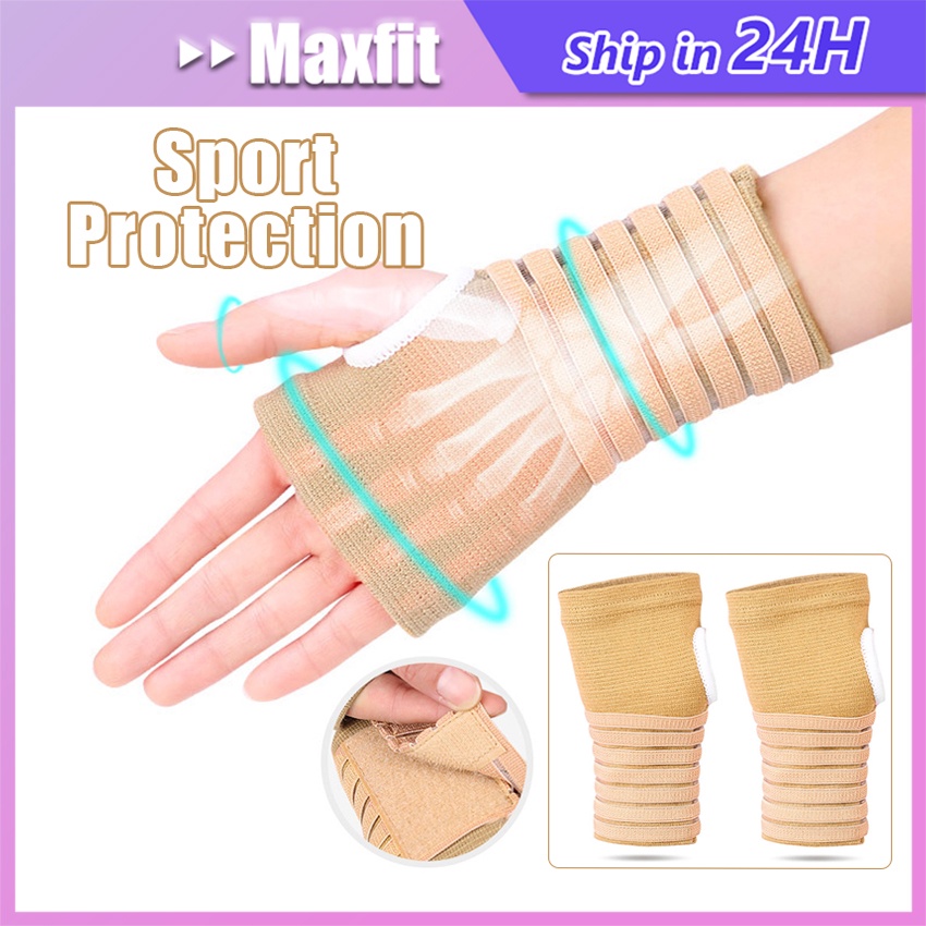 1 Pasang Deker Pergelangan Tangan Elastisi Wrist Support Deker Pelindung Telapak Tangan Sarung Tanga