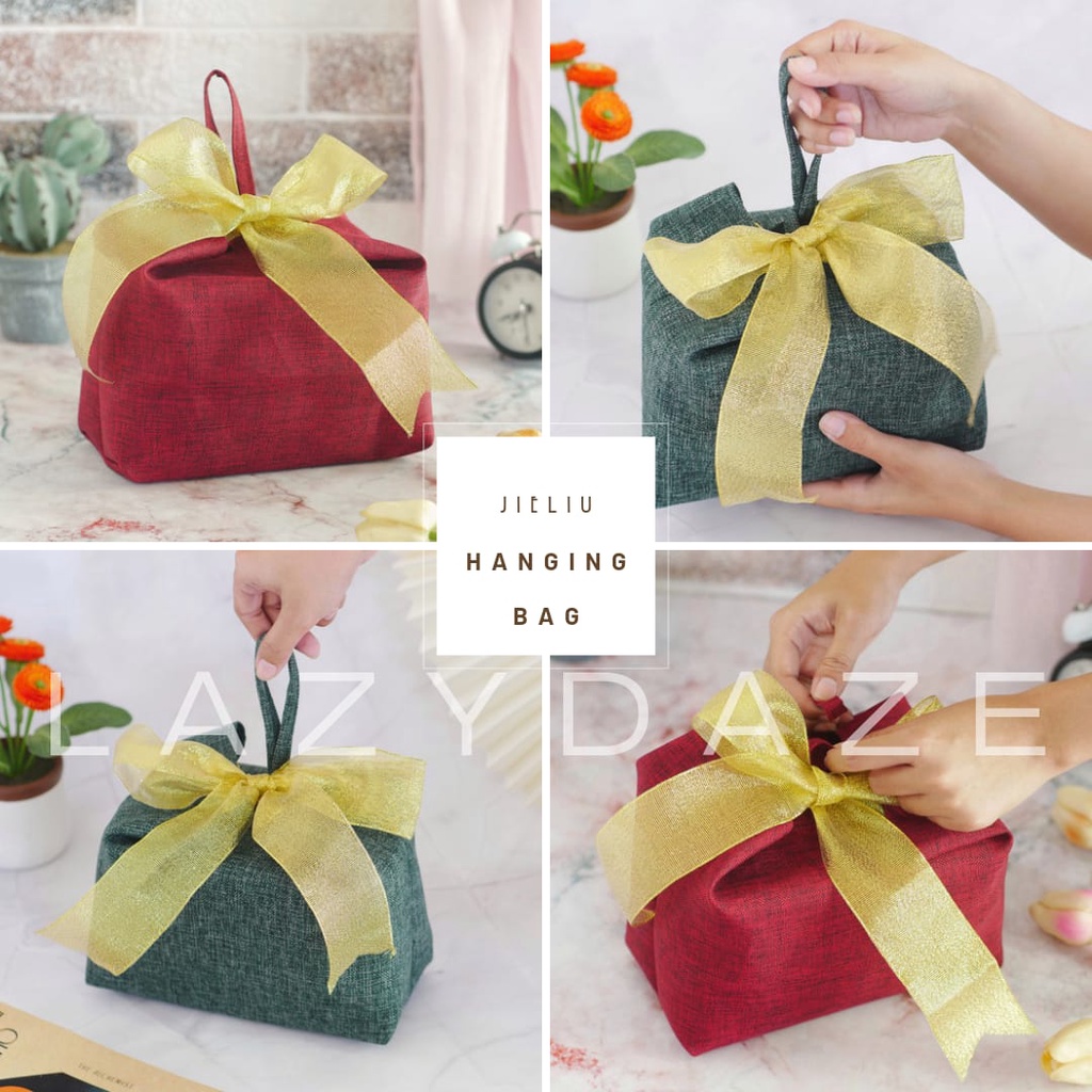 

LDZ| Tas Hampers Natal Imlek Lebaran ✔️ Hanging Bag -BLU