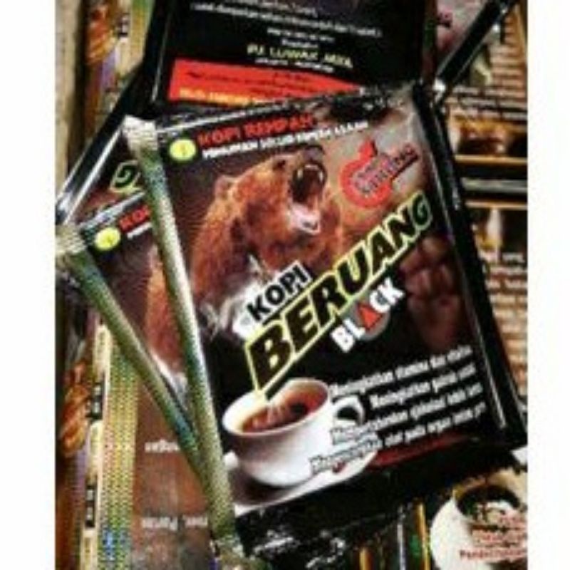COFFEE BERUANG BLACK ORI HITAM KOPI PENAMBAH STAMINA VITALITAS PRIA DEWASA KUAT TAHAN LAMA