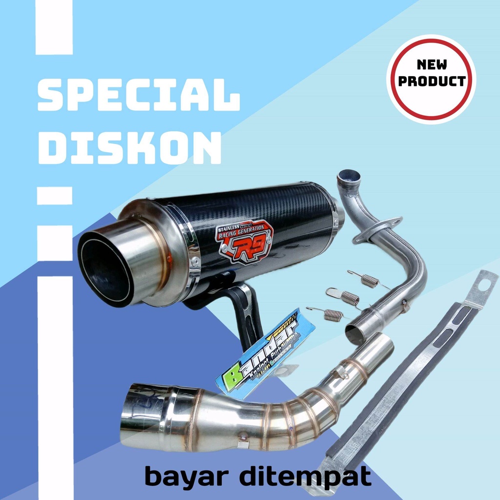 TERMURAH KNALPOT RACING SUARA GARANG R9 BEAT RACING R9 FULL SYSTEM KUALITAS ORIGINAL