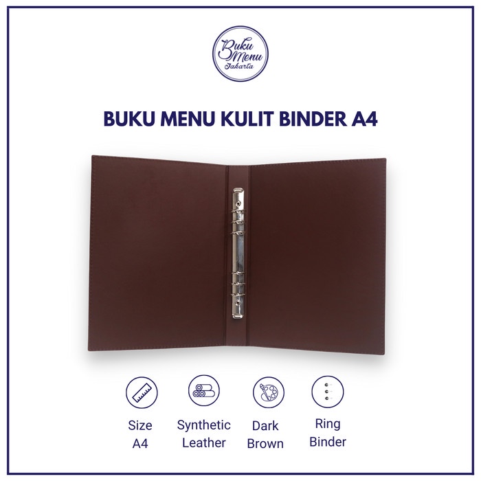 

BUKU MENU RESTORAN CAFE KULIT BINDER UKURAN A4 A5 - - COKLAT MUDA 3