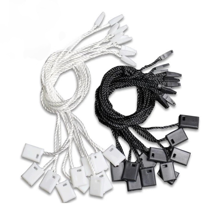 

JQ51 [1000pcs] Tali lock pin /tali lock pin loop pin hang tag hitam & putih - Putih