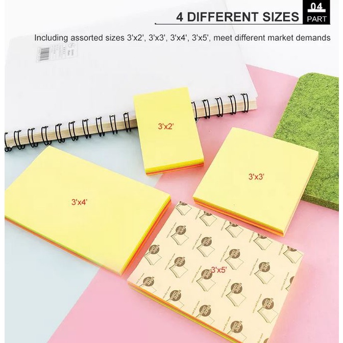 

M&G Sticky Notes Memo Tempel Warna Neon 100 Lembar (25 Lembar x 4 Warna)