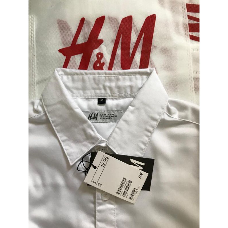 kemeja panjang Hitam polos pria H&M casual//kemeja hitam polos terlaris pria kerah kemeja hitam