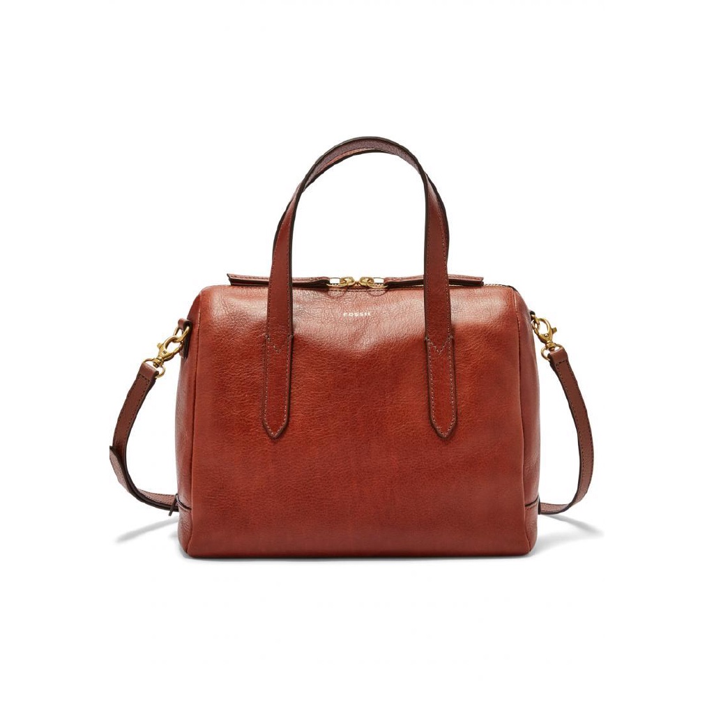 Fossil Sydney Leather Satchel Medium Brown Tas Wanita-SHB1978-210