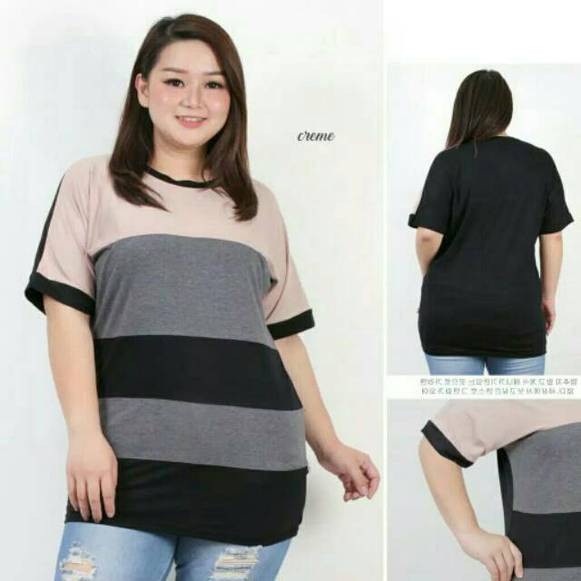 LD 120 BAJU ATASAN BATWING TOP KAOS BLOUSE FASHION PAKAIAN WANITA CEWEK KEKINIAN SUPER JUMBO BIGSIZE