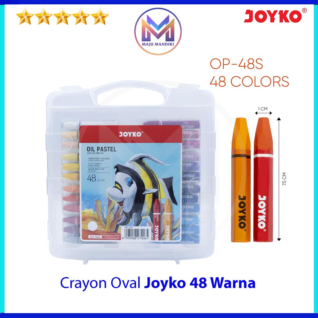 

Crayon Joyko 48 Warna OP-48S / Oil Pastel Krayon Oval