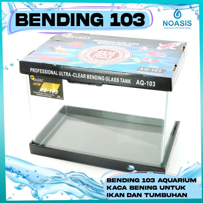 AQUARIUM AQUASCAPE BENDING IMPORT GLASS TANK RECENT AQ 103(GOJEK/GRAB) - BENDING