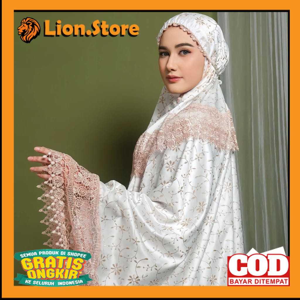 Mukena Dewasa Jumbo Sutra Paris Prada Milo Premium Mewah Renda Kalung Terlaris 2023// MUKENA / MUKEA