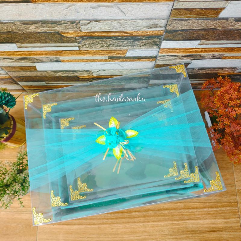 Kotak Seserahan Pernikahan Parsel Mika Hias Tile Set Lengkap Kekinian