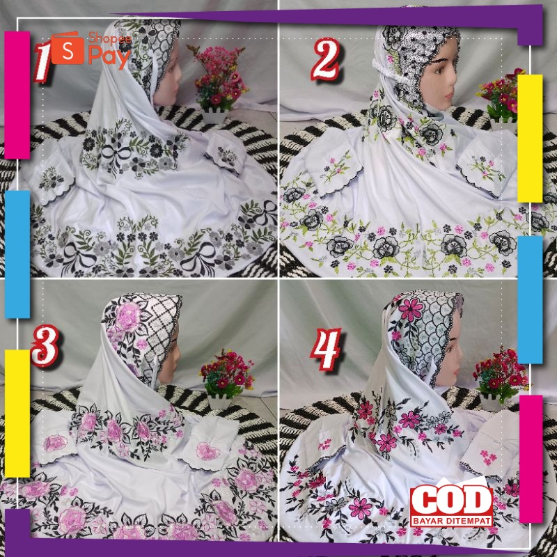 RAMADHAN SALE // GROSIR MUKENA LAJURAN POLINO BORDIR KUDUS