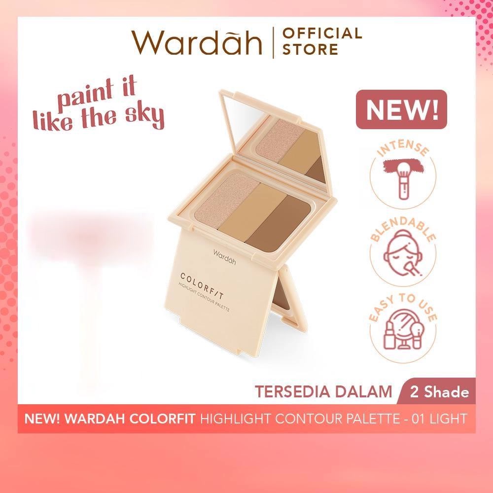BEAUTYLAND WARDAH COLORFIT HIGHLIGHT CONTOUR PALETTE 3IN1 / MAKE UP KOSMETIK