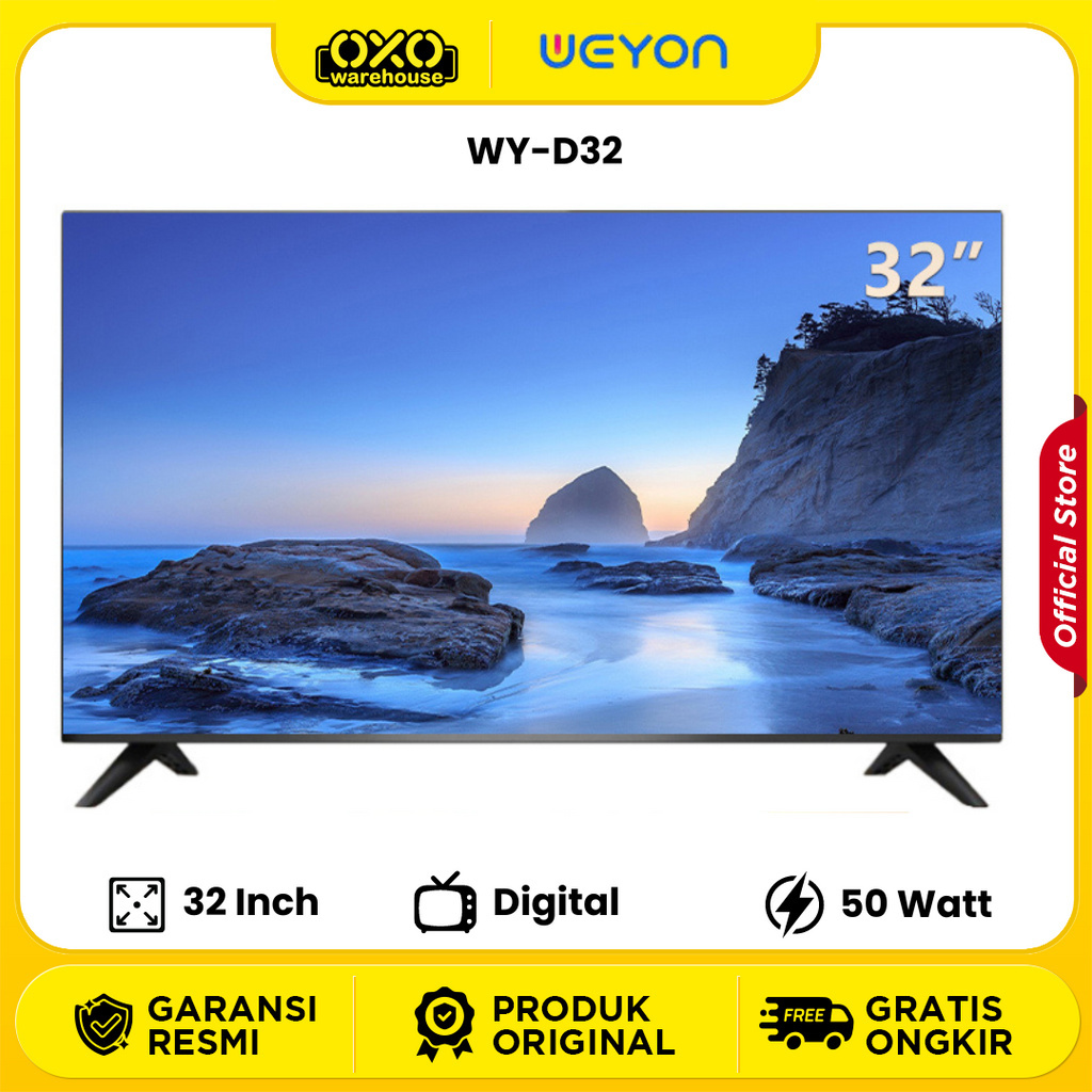 WEYON TV LED Digital 32 Inch ORIGINAL GARANSI TV LED MURAH HD TV WY-D32 GARANSI RESMI