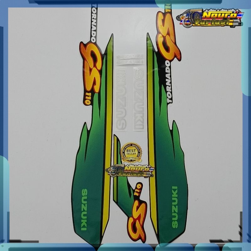 Stiker Striping Suzuki gs tornado 110 hijau bagus