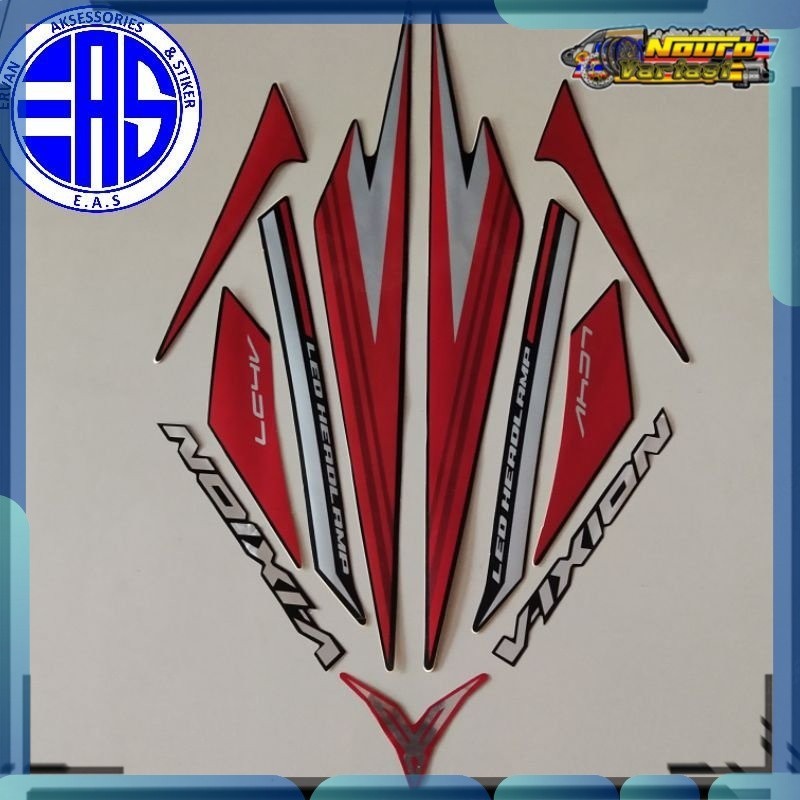 Stiker striping yamaha all new vixion 2017 2018 merah  motor standar  bagus