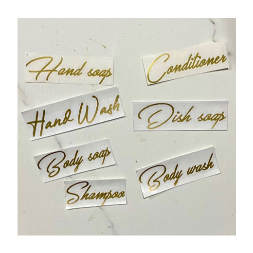 

STICKER CUTTING LABEL BATHROOM / KAMAR MANDI MURAH (SABUN, SHAMPOO, BODY WASH, HAND WASH, CONDITIONER, DISH SOAP, BODY SOAP) STIKER REFILL CUTTING GOLD CUSTOME BOTOL STIKER CUSTOME