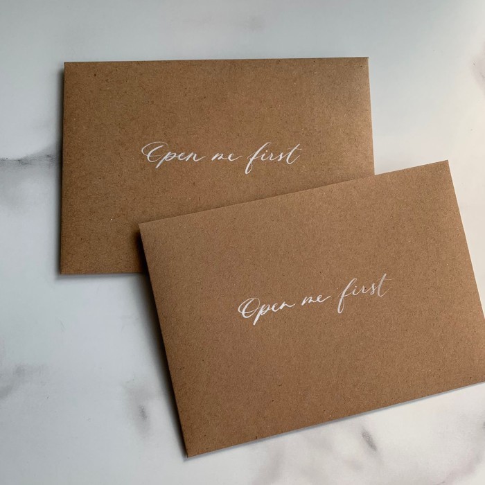 

Custom Handwritten Calligraphy Envelopes/Amplop - Kraft, Envelope