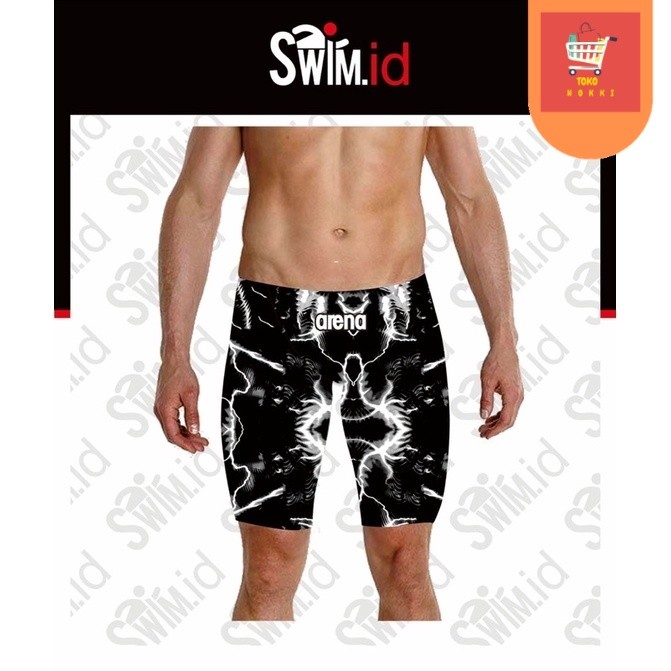 Celana Renang Atlit Pria Selutut ARENA Bahan Premium
